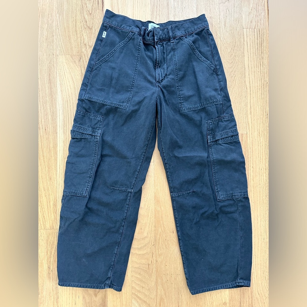 Citizens of Humanity - Marcelle Low Slung Easy Cargo In Washed Black - Size 28